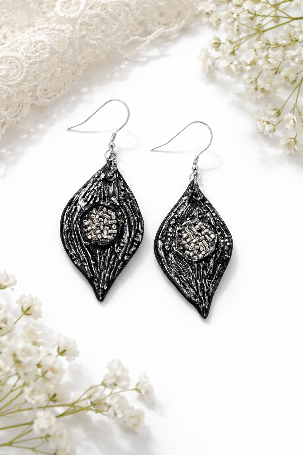 Handcrafted Ceramic Clay Earrings